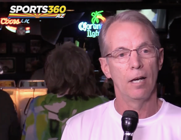 Close candid photograph of Joe Kersting speaking during an interview.
